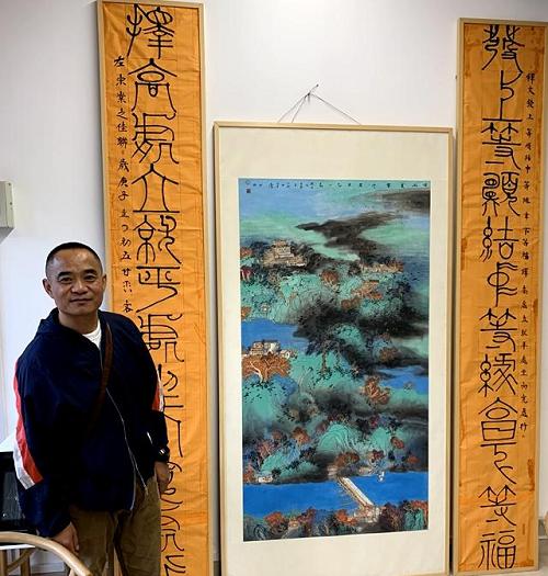 中国国际美术家协会副主席、中国国际书法家协会副主席尚甘雨简介——用环保理念书画山水之美