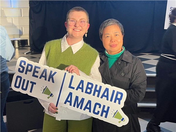 中国国际新闻杂志社爱尔兰分社社长陈秋梅出席“Speak Out”发布会，共同推动校园安全