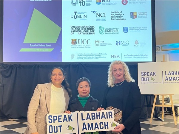 中国国际新闻杂志社爱尔兰分社社长陈秋梅出席“Speak Out”发布会，共同推动校园安全