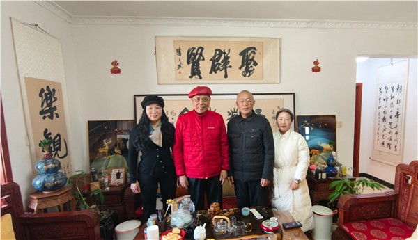 中国国际新闻杂志社副社长付庆军接待世界文联主席鹅王章祥福访问河南黄帝内经文化园